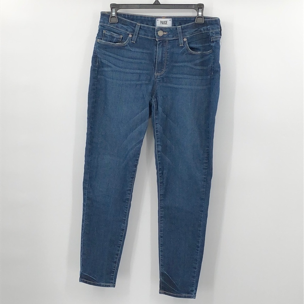 Paige Verdigo Crop Size 30 Medium Blue Skinny Jeans